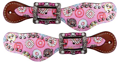 Showman Youth Donut printed spur straps